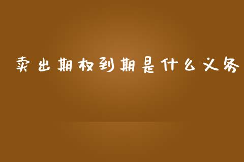 卖出期权到期是什么义务_https://cj002.lansai.wang_财经问答_第1张