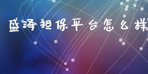 盛泽担保平台怎么样_https://cj002.lansai.wang_财经百问_第1张
