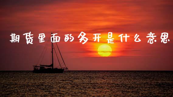 期货里面的多开是什么意思_https://cj002.lansai.wang_期货问答_第1张