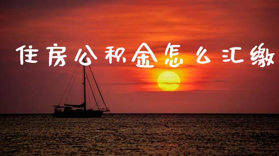 住房公积金怎么汇缴_https://cj002.lansai.wang_保险问答_第1张