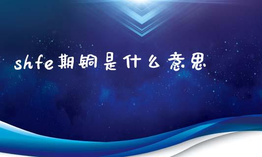 shfe期铜是什么意思_https://cj002.lansai.wang_期货问答_第1张