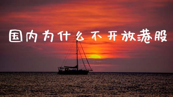 国内为什么不开放港股_https://cj002.lansai.wang_理财问答_第1张