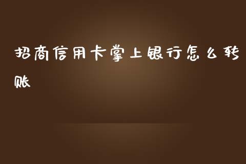 招商信用卡掌上银行怎么转账_https://cj002.lansai.wang_金融问答_第1张