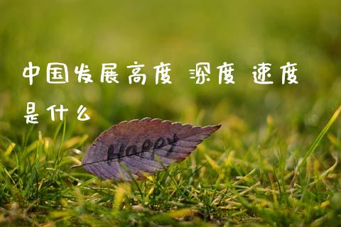 中国发展高度 深度 速度是什么_https://cj002.lansai.wang_保险问答_第1张