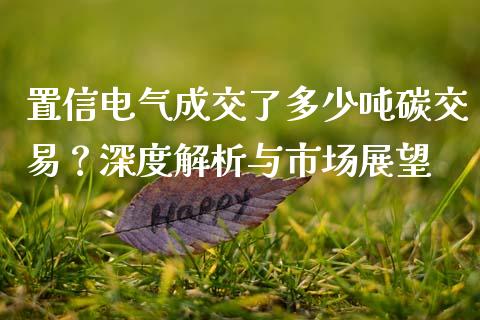 置信电气成交了多少吨碳交易？深度解析与市场展望_https://cj002.lansai.wang_财经百问_第1张
