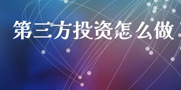 第三方投资怎么做_https://cj002.lansai.wang_财经百问_第1张